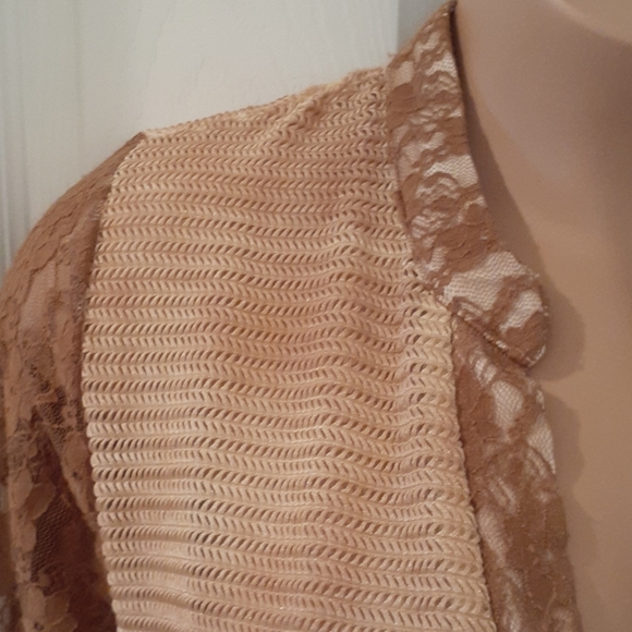 Gimmicks Drawstring Openweave Cardigan - Picture 2 of 5